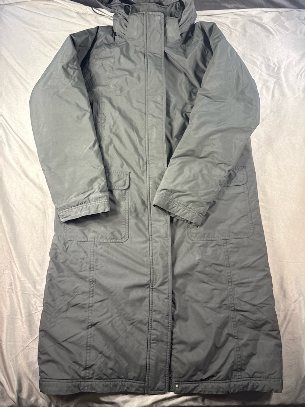 L.L. Bean Black Women's long hooded Jacket